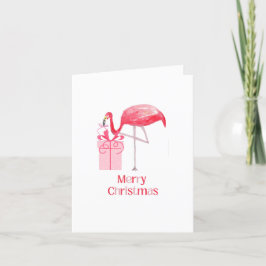 Flamenco Rosa Navidad Retro Fiesta Tropical Holida