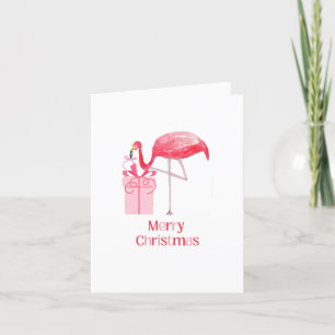 Flamenco Rosa Navidad Retro Fiesta Tropical Holida