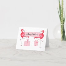 Flamenco Rosa Navidad Retro Fiesta Tropical Holida