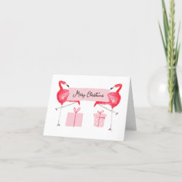 Flamenco Rosa Navidad Retro Fiesta Tropical Holida