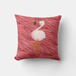 Flamenco y almohada rosados lindos del modelo de