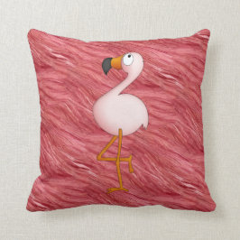 Flamenco y almohada rosados lindos del modelo de