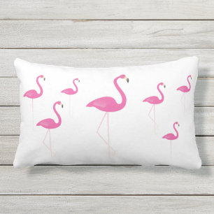 Flamencos en blanco - almohada al aire libre
