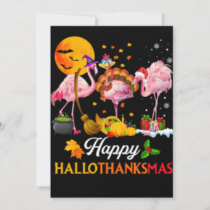 Flamencos   Flamingo Halloween Y Feliz Navidad