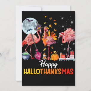 Flamencos   Flamingo Halloween Y Feliz Navidad