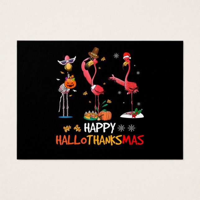 Flamencos | Flamingo Happy HalloGracias (Frente)