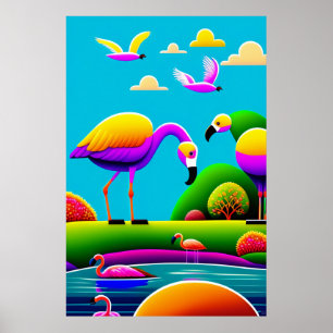 Flamencos - Imprimir arte de lienzo
