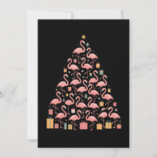Flamencos rosados árbol de Navidad festivo navideñ