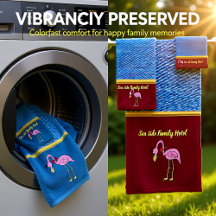 Flamencos rosados románticos con textura de denim 