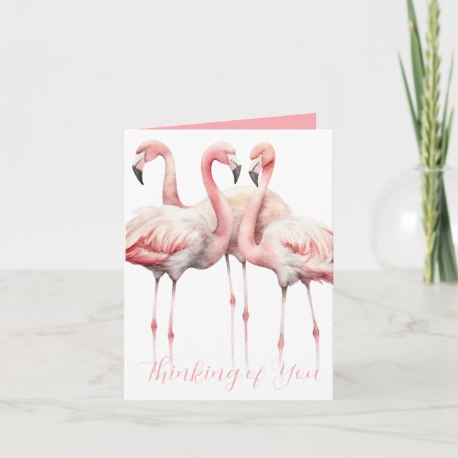 Flamencos rosados tropicales personalizados (Anverso)