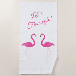 Flamencos rosas, toalla de playa de Flamingle