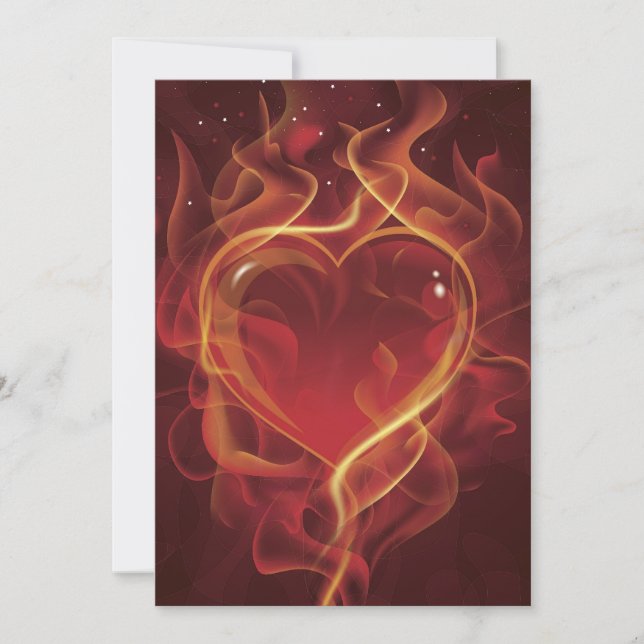 FlamingHeart fire rojo oscuro amor llama a la form (Anverso)