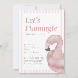 Flamingle Baby Shower con Invitación