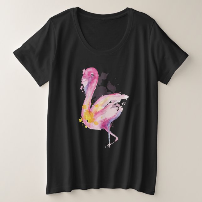 Flamingo acuarela (Anverso del diseño)