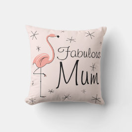 Flamingo almohada rosa de "Mamá fabulosa" tirada