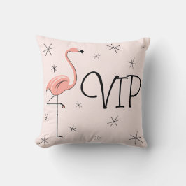 Flamingo almohada rosada de tiro "VIP"