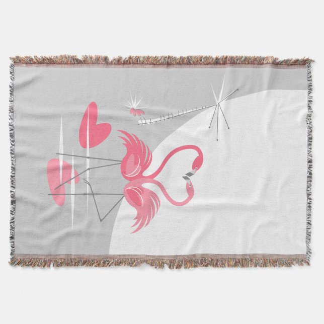 Flamingo Amor Gran Luna lanzar manta vertical (Anverso)