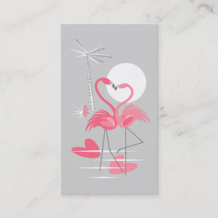 Flamingo Amor tarjeta de visita vertical