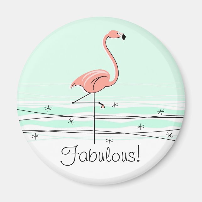 Flamingo Aqua Imán fabuloso (Frente)