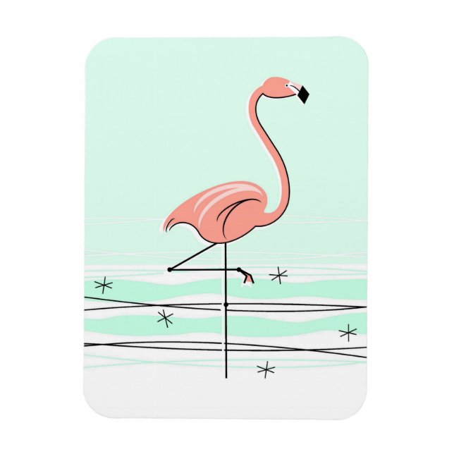 Flamingo Aqua imán flexible (Vertical)