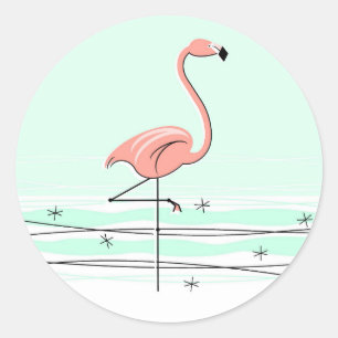 Flamingo Aqua pegatina