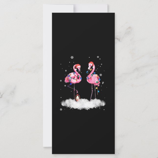 Flamingo Árbol de Navidad Santa Hat Light (Anverso)