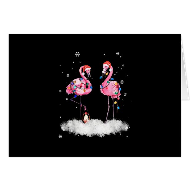 Flamingo Árbol de Navidad Santa Hat Light (Anverso (Horizontal))