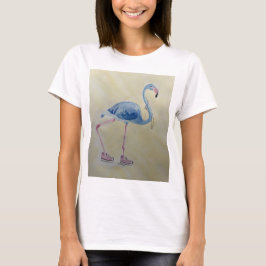 Flamingo azul con camiseta de Perlas