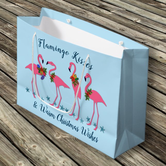 Flamingo besa a Navidades cálidos y desea bolsa de (Subido por el creador)