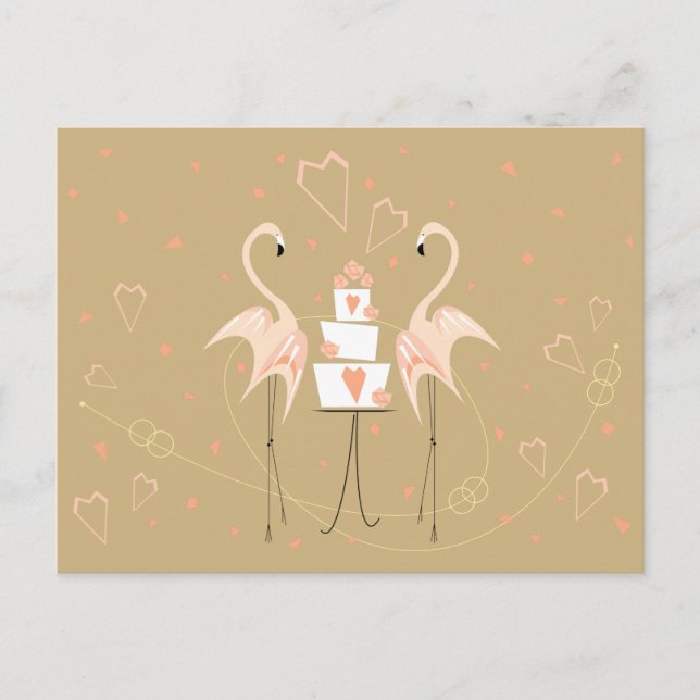 Flamingo Boda postal (Anverso)