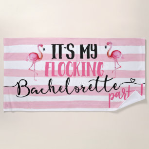 Flamingo Bride Bachelorette Beach Toalla