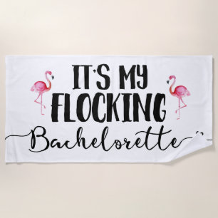 Flamingo Bride Bachelorette Beach Toalla