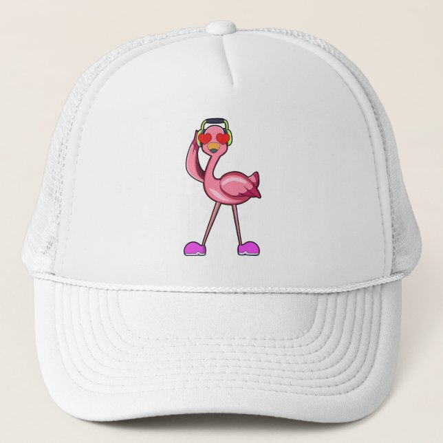 Flamingo como pensionista con palo y Gorra (Anverso)