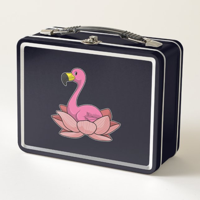 Flamingo con flores de Lotus (Anverso)