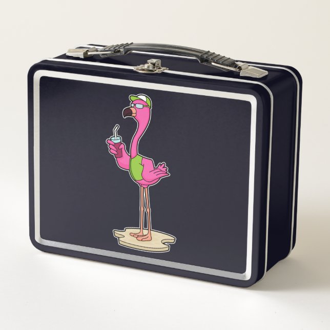 Flamingo con gafas de sol y gorra (Anverso)
