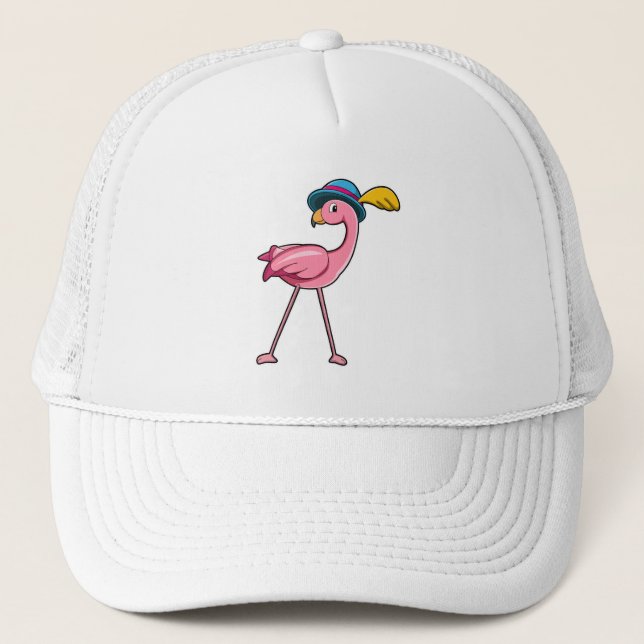 Flamingo con Gorra y pluma (Anverso)