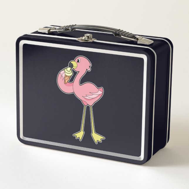 Flamingo con helado Waffle (Anverso)