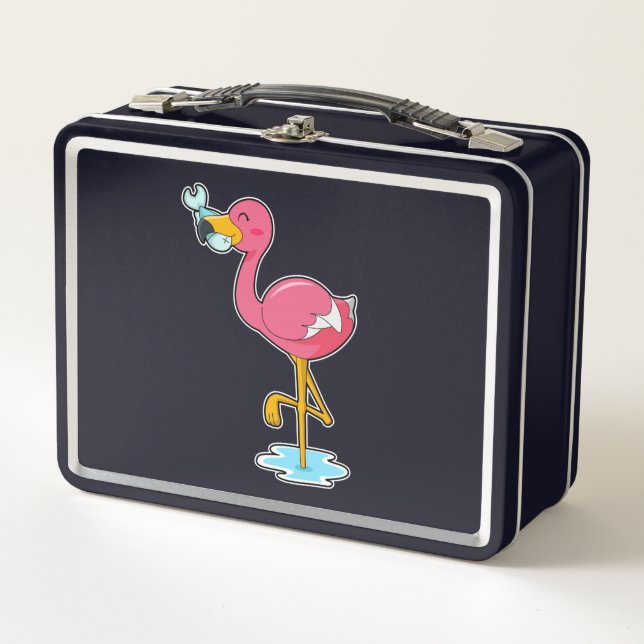 Flamingo con pescado (Anverso)