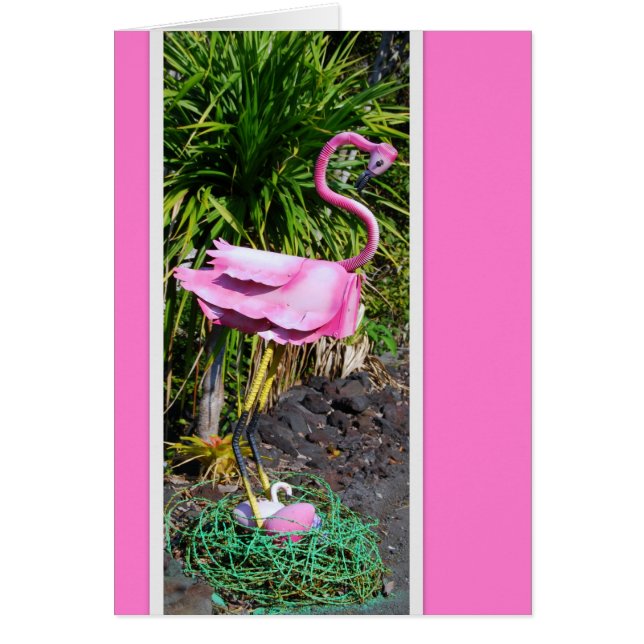 Flamingo con tarjeta de buzón de Nest (Frente)