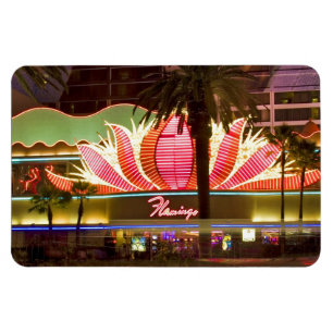 Flamingo de Las Vegas en imán flexible nocturno