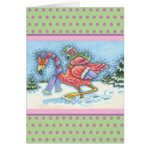 FLAMINGO DE NIEVE PROFUNDO, TARJETA DE RECIBIMIENT