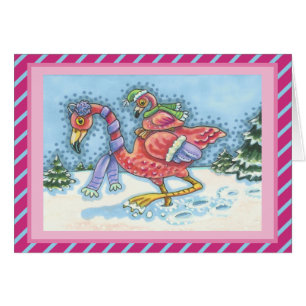 FLAMINGO DE NIEVE PROFUNDO, TARJETA DE RECIBIMIENT