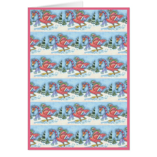 FLAMINGO DE NIEVE PROFUNDO, TARJETA DE RECIBIMIENT (Frente)