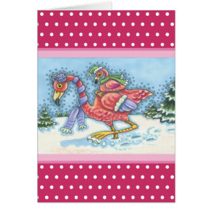 FLAMINGO DE NIEVE PROFUNDO, TARJETA DE RECIBIMIENT