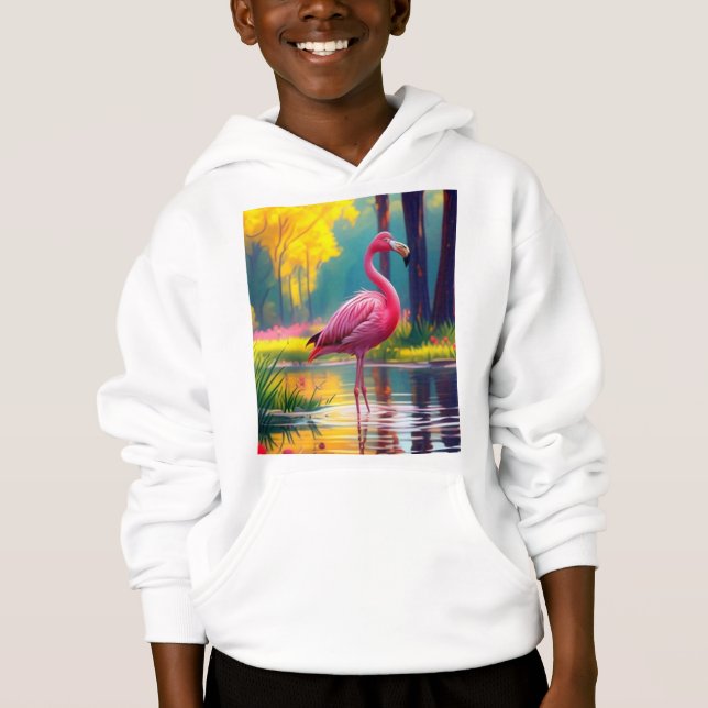 Flamingo de pie en el lago-365476 (Anverso)