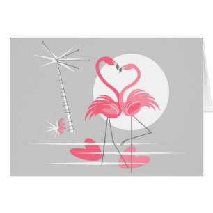 Flamingo El paisaje de las tarjetas de felicitació