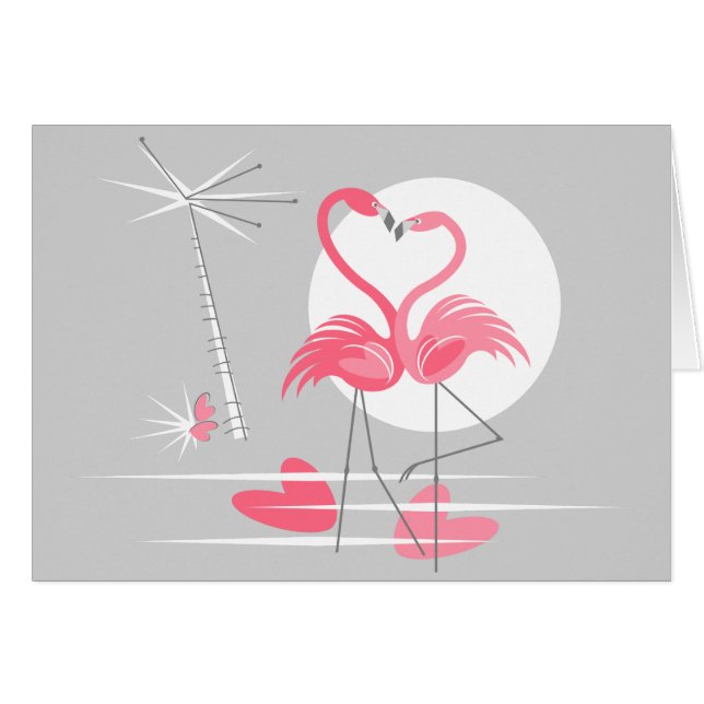 Flamingo El paisaje de las tarjetas de felicitació (Anverso (Horizontal))