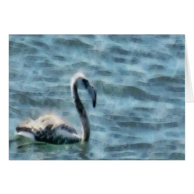 Flamingo En El Agua Del Mar (Anverso (Horizontal))