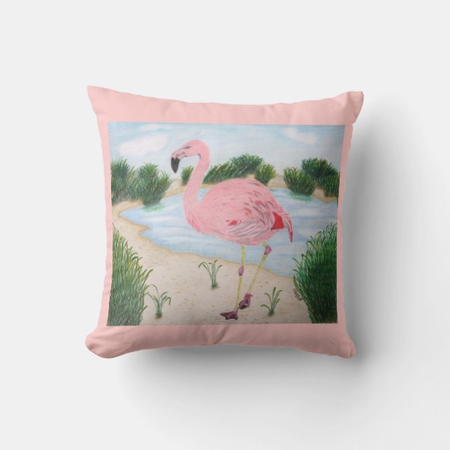 Flamingo en la almohada pantanosa (Anverso)