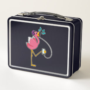 Flamingo en Music with Headphone